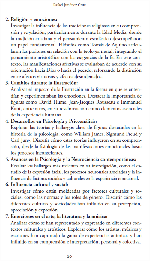 Página 20: Análisis interdisciplinario